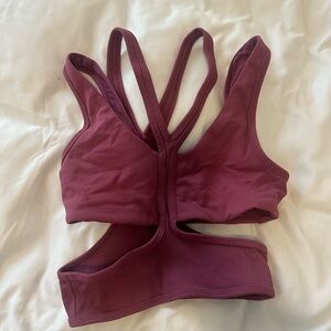 Women's Burgundy Sports Bra